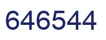 Number 646544 blue image