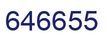 Number 646655 blue image