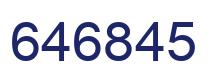 Number 646845 blue image
