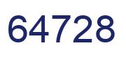 Number 64728 blue image