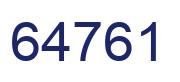 Número 64761 imagen azul
