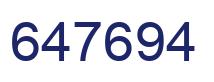 Number 647694 blue image