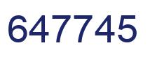 Número 647745 imagen azul