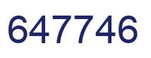 Number 647746 blue image