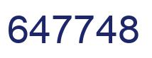 Number 647748 blue image