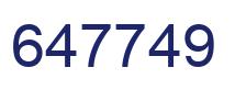 Number 647749 blue image
