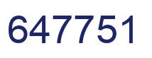Number 647751 blue image