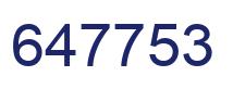 Number 647753 blue image
