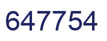 Number 647754 blue image