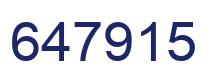 Number 647915 blue image