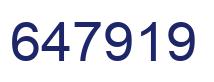 Number 647919 blue image