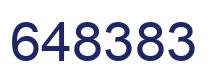 Number 648383 blue image