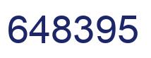 Number 648395 blue image