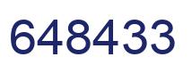 Number 648433 blue image