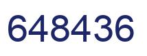 Number 648436 blue image