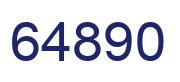 Número 64890 imagen azul