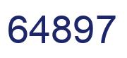 Número 64897 imagen azul