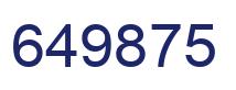 Number 649875 blue image