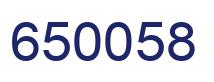 Number 650058 blue image