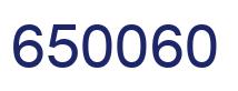 Number 650060 blue image