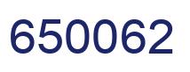 Number 650062 blue image