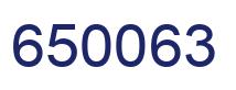 Number 650063 blue image