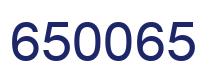 Number 650065 blue image