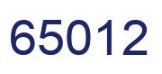 Número 65012 imagen azul