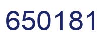 Number 650181 blue image
