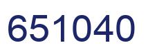 Number 651040 blue image