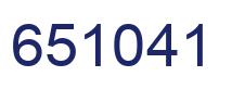 Number 651041 blue image
