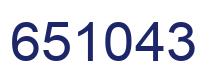 Number 651043 blue image