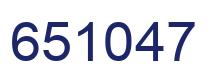 Number 651047 blue image