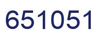 Number 651051 blue image