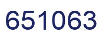 Number 651063 blue image