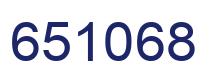 Number 651068 blue image