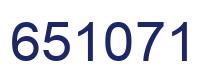 Number 651071 blue image