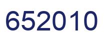 Número 652010 imagen azul