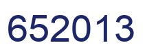 Number 652013 blue image