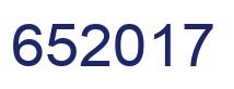 Number 652017 blue image