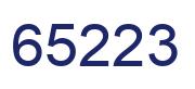 Number 65223 blue image