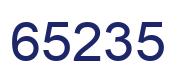Number 65235 blue image