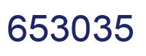 Number 653035 blue image