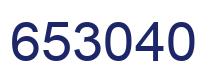 Number 653040 blue image