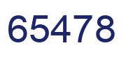 Number 65478 blue image
