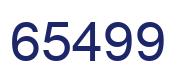 Number 65499 blue image