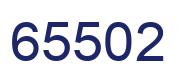 Number 65502 blue image