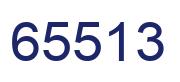 Number 65513 blue image