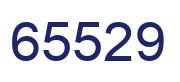 Number 65529 blue image