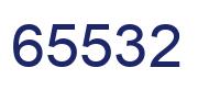 Number 65532 blue image